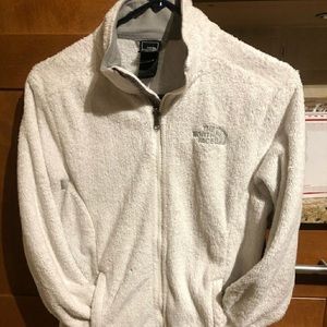 White North Face Fleece Zip-Up!
